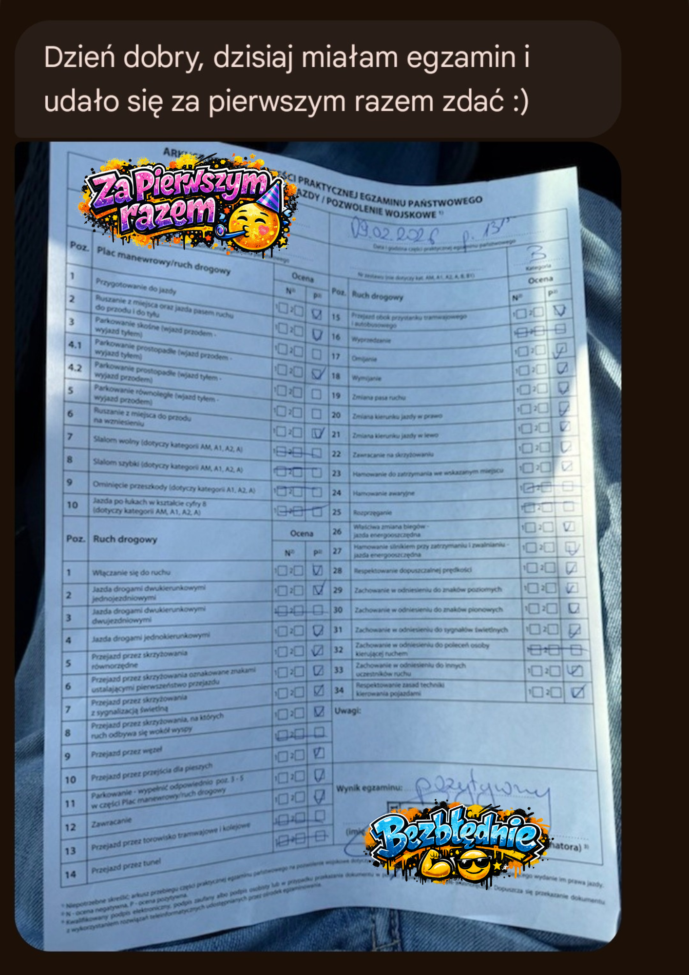 Jessica – zdała egzamin na prawo jazdy za pierwszym razem